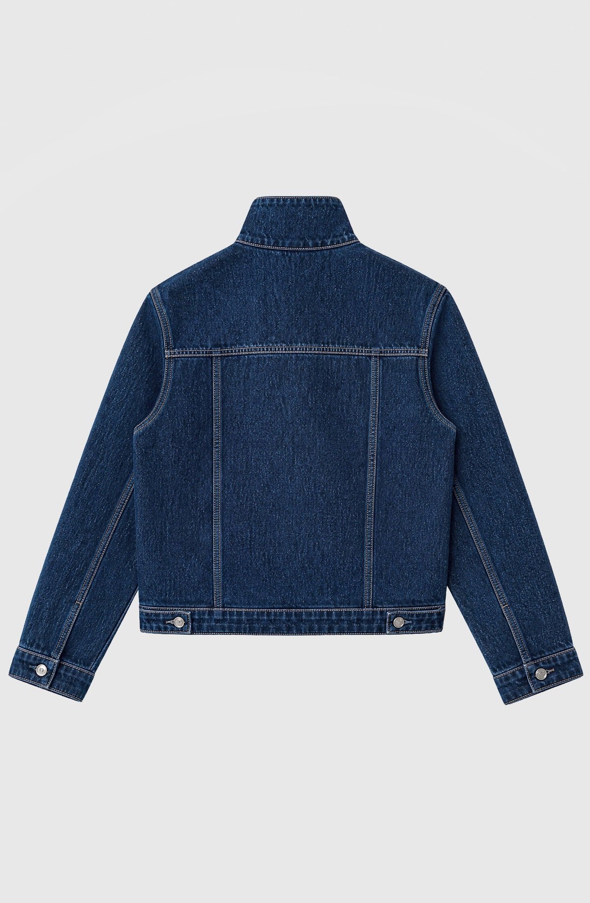 Chaqueta Denim Cuello Funnel Blue