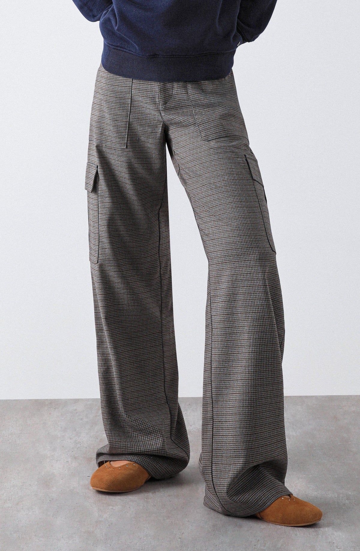 Pantalón Tejido Cargo Brown