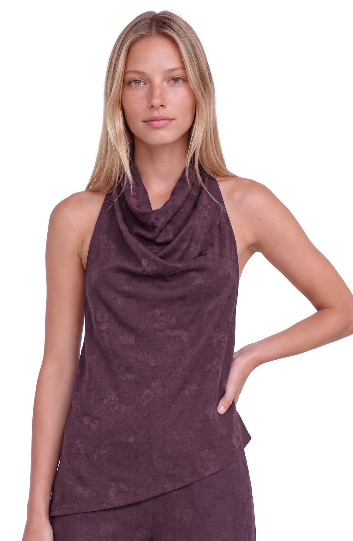 Top Halter Asimétrico Purple