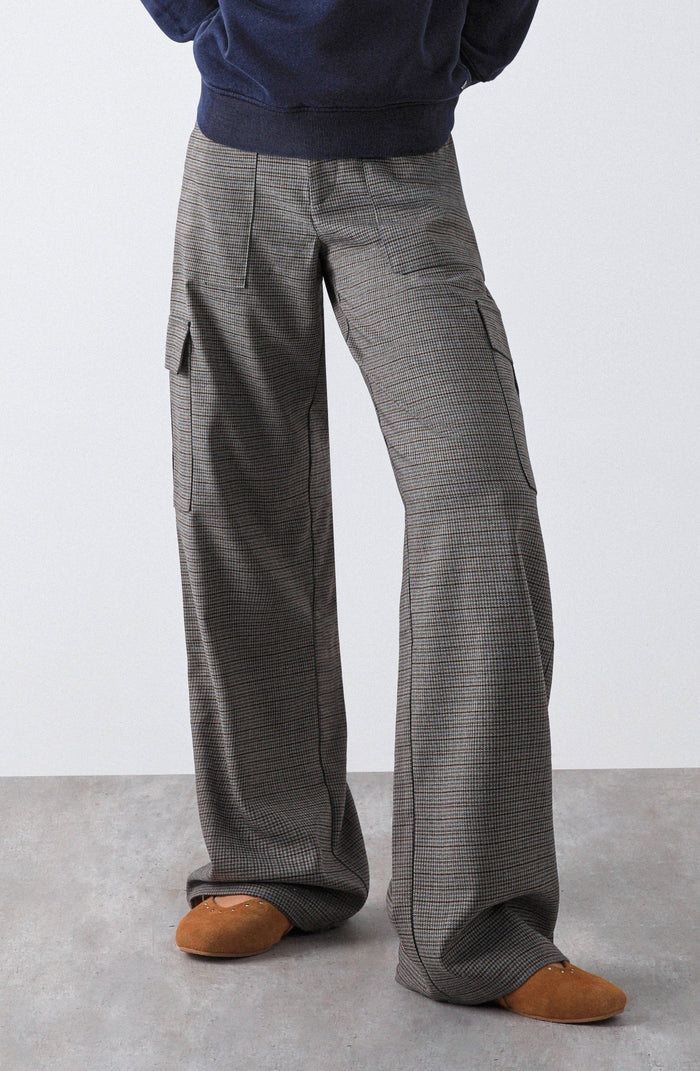 Pantalón Tejido Cargo Brown