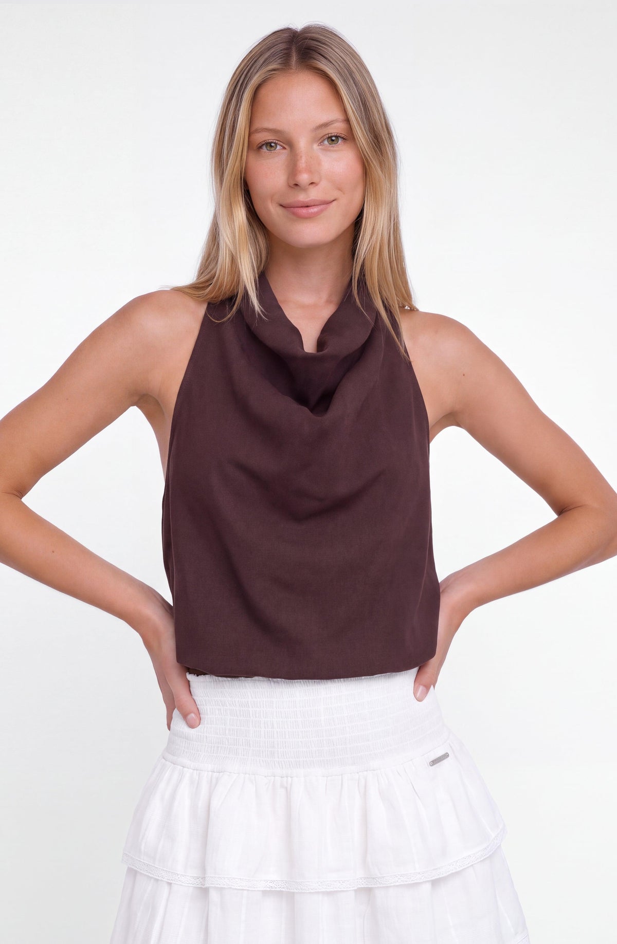 Blusa Halter Burgundy