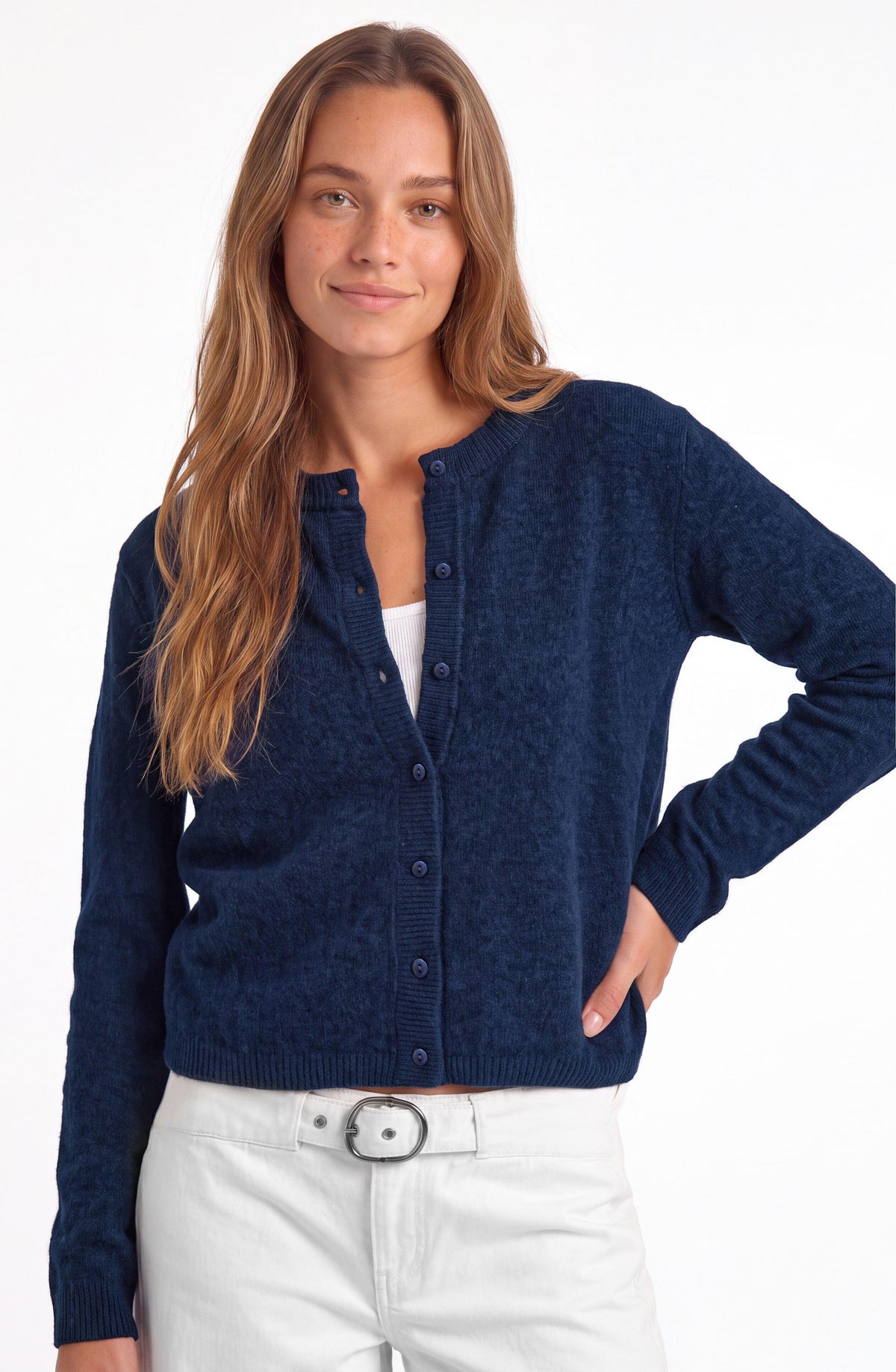 Cárdigan Botones Navy