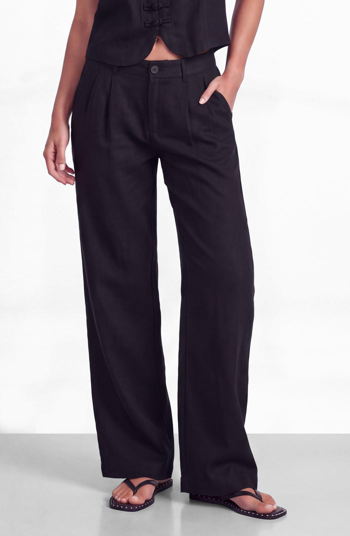 Pantalón Sastrero Lino Black