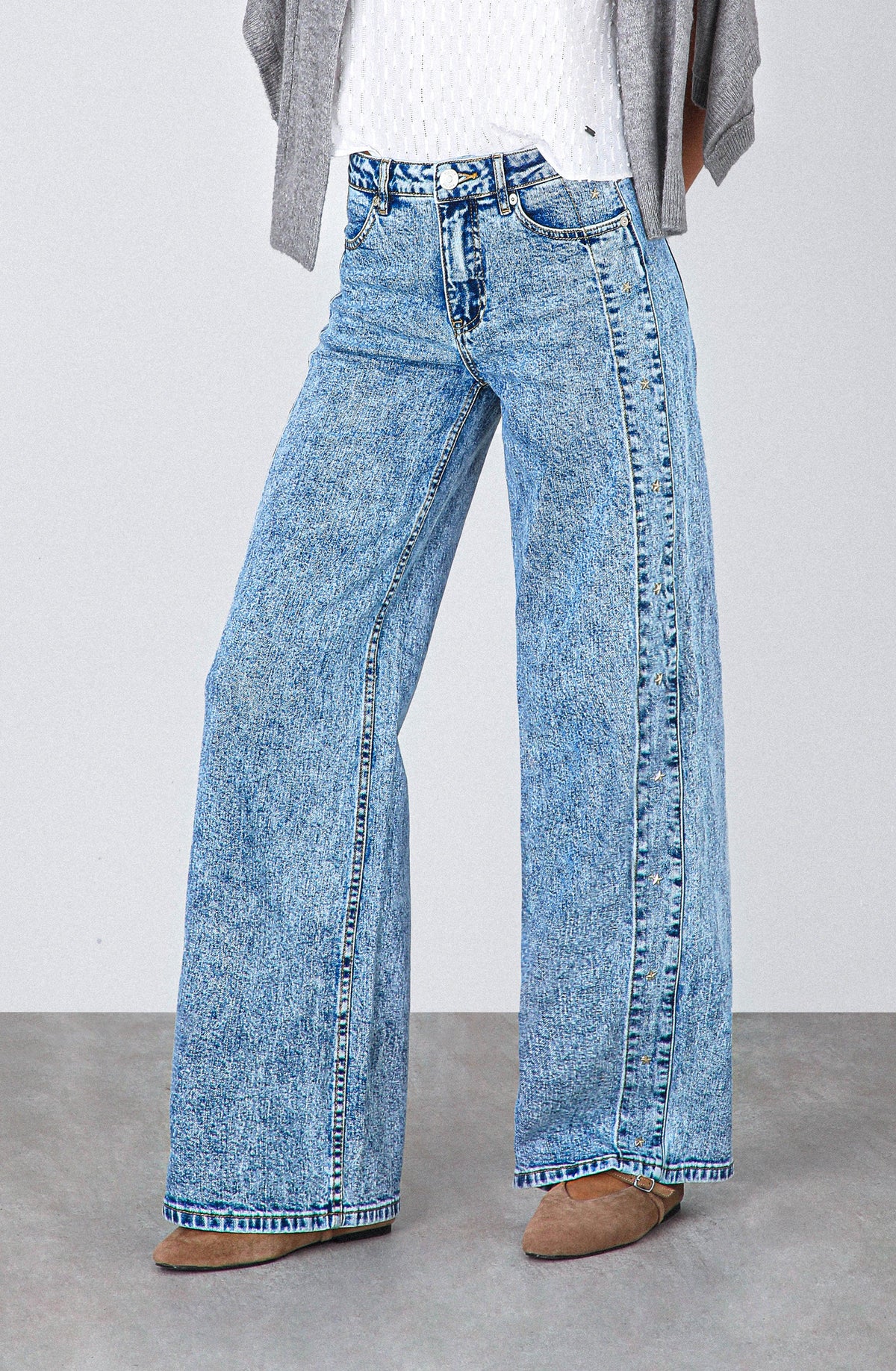 Pantalón Franja Estrella Blue