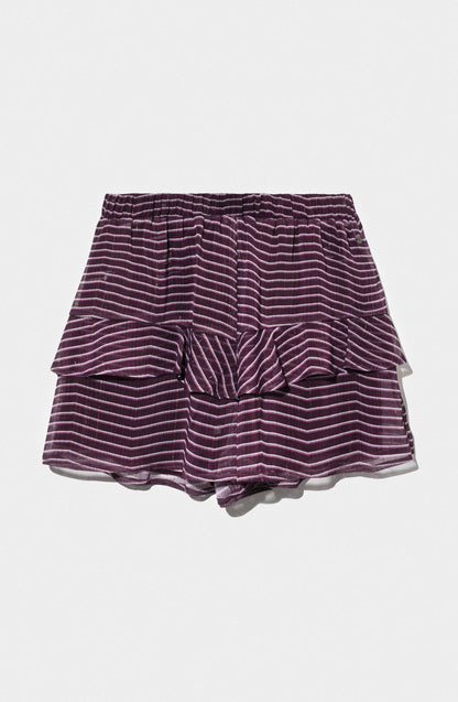 Short Lineas Lurex Burgundy