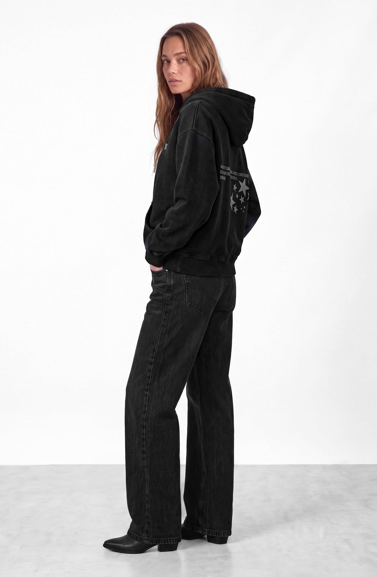 Sudadera Hoodie Raindoor Girls Black