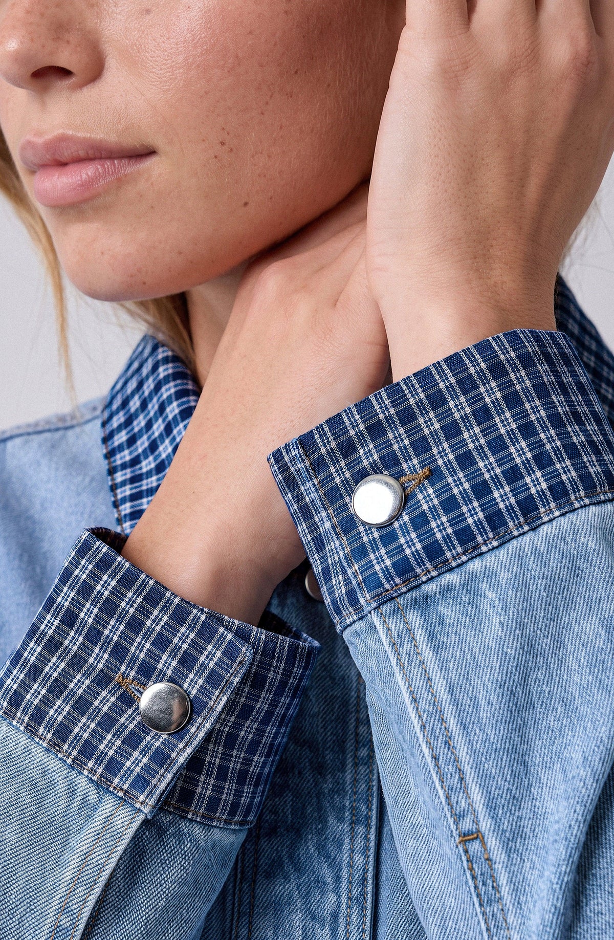 Chaqueta Detalle Print Blue