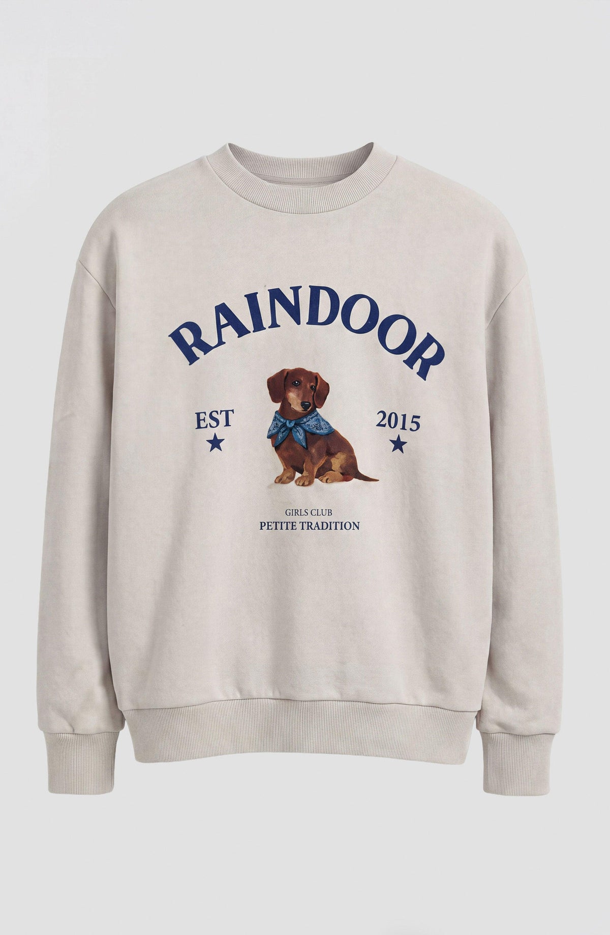 Sudadera Perro Salchicha Ecru