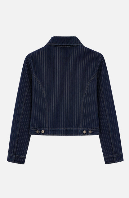 Chaqueta Denim Rayas Indigo