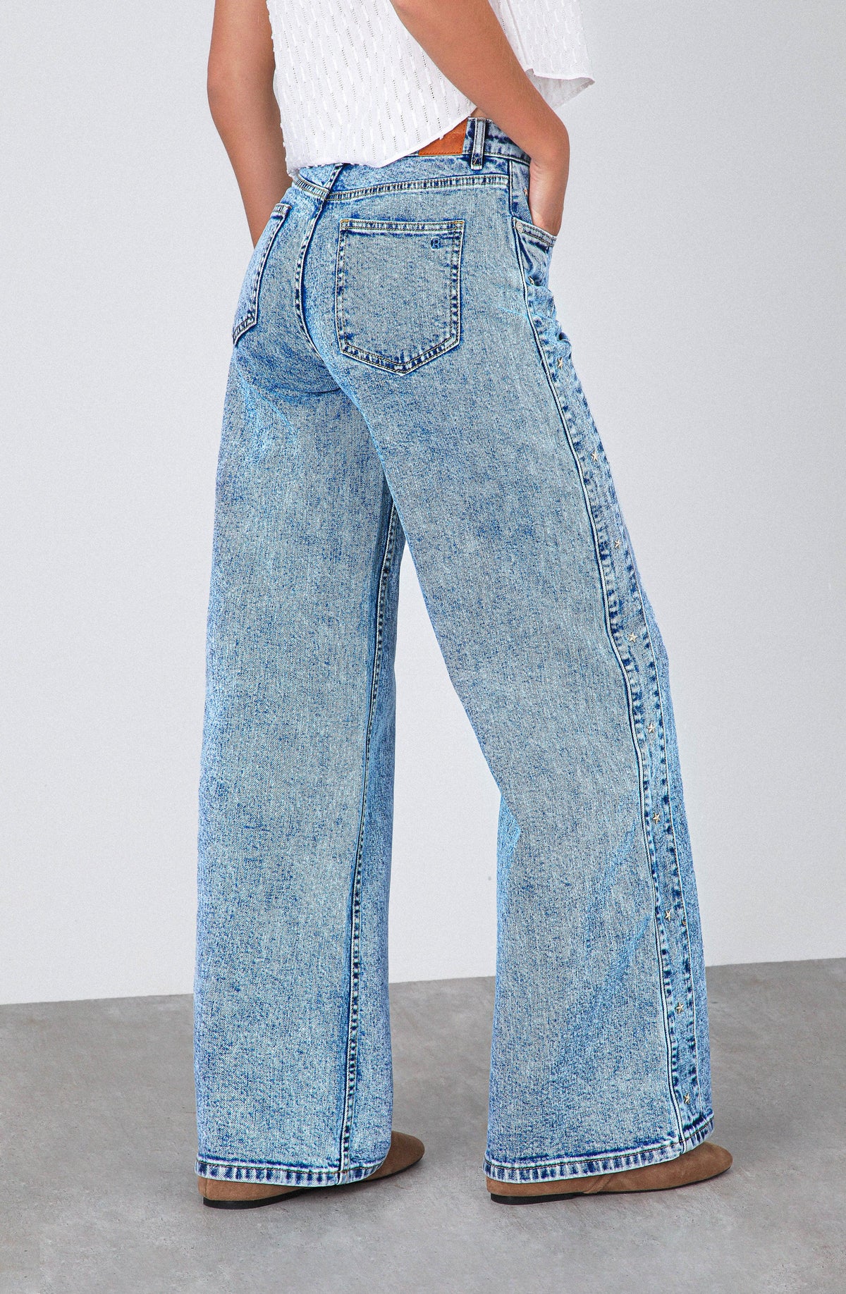 Pantalón Franja Estrella Blue