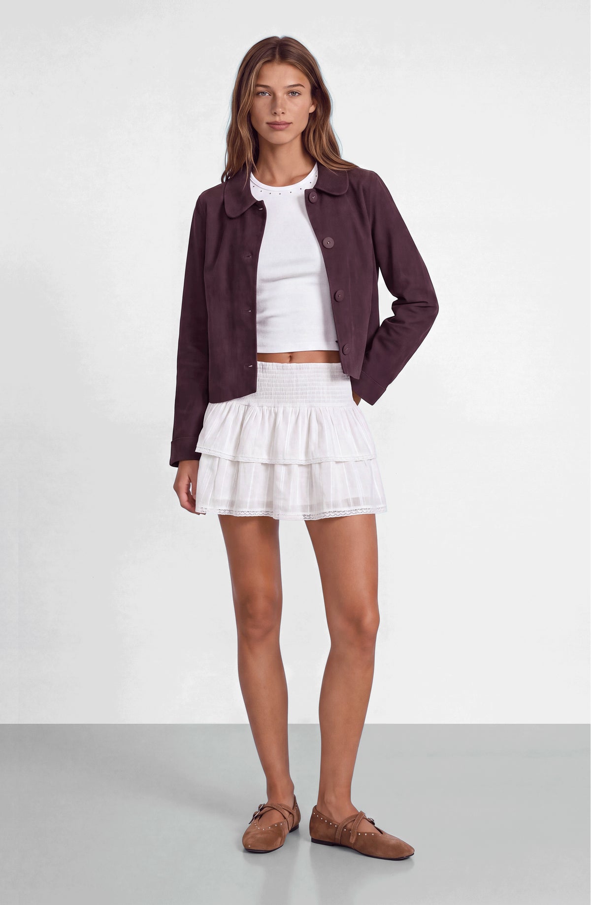 Chaqueta Cuello Bebé Purple