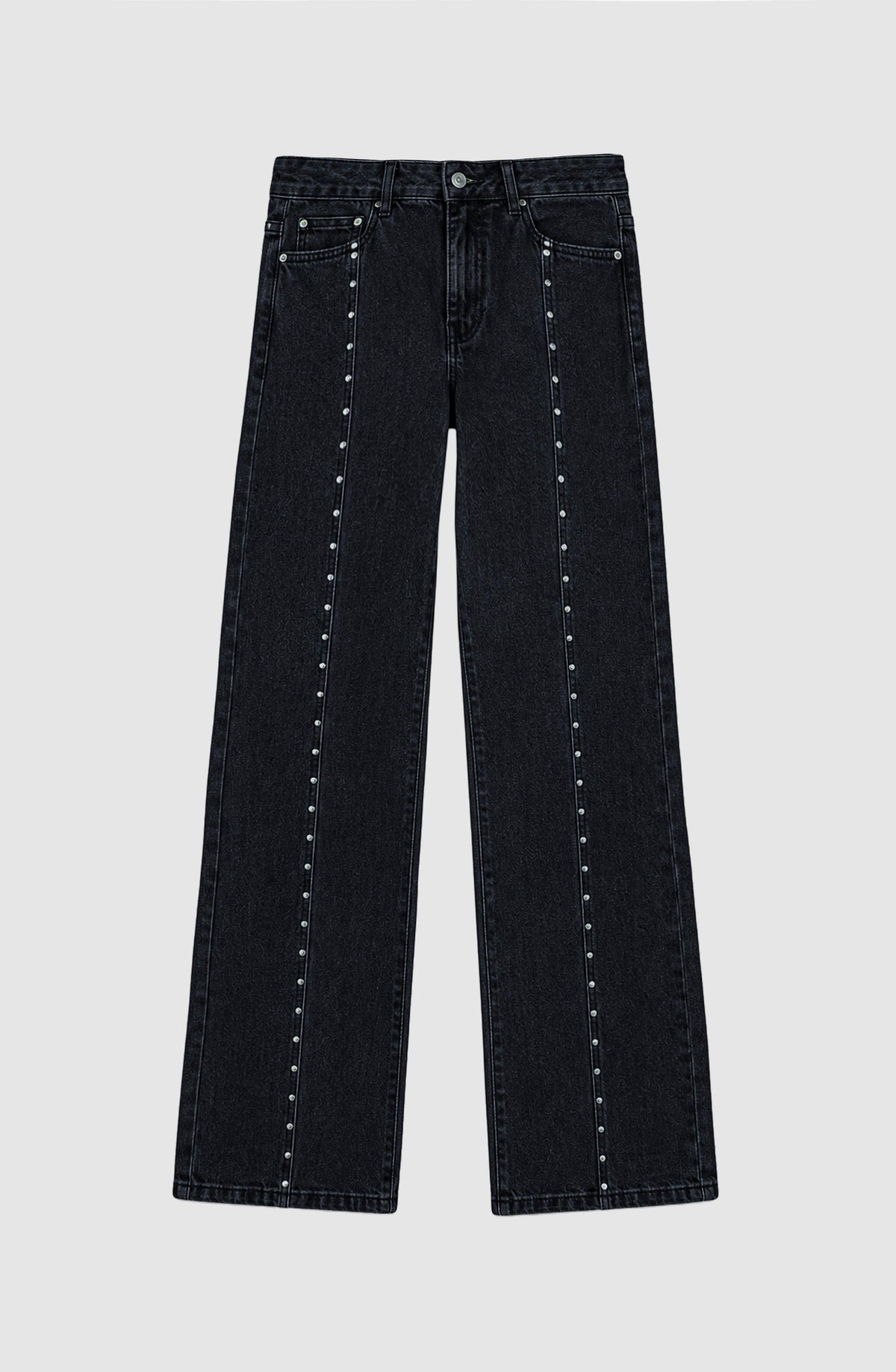 Pantalón Cortes Tachas Estrellas Grey