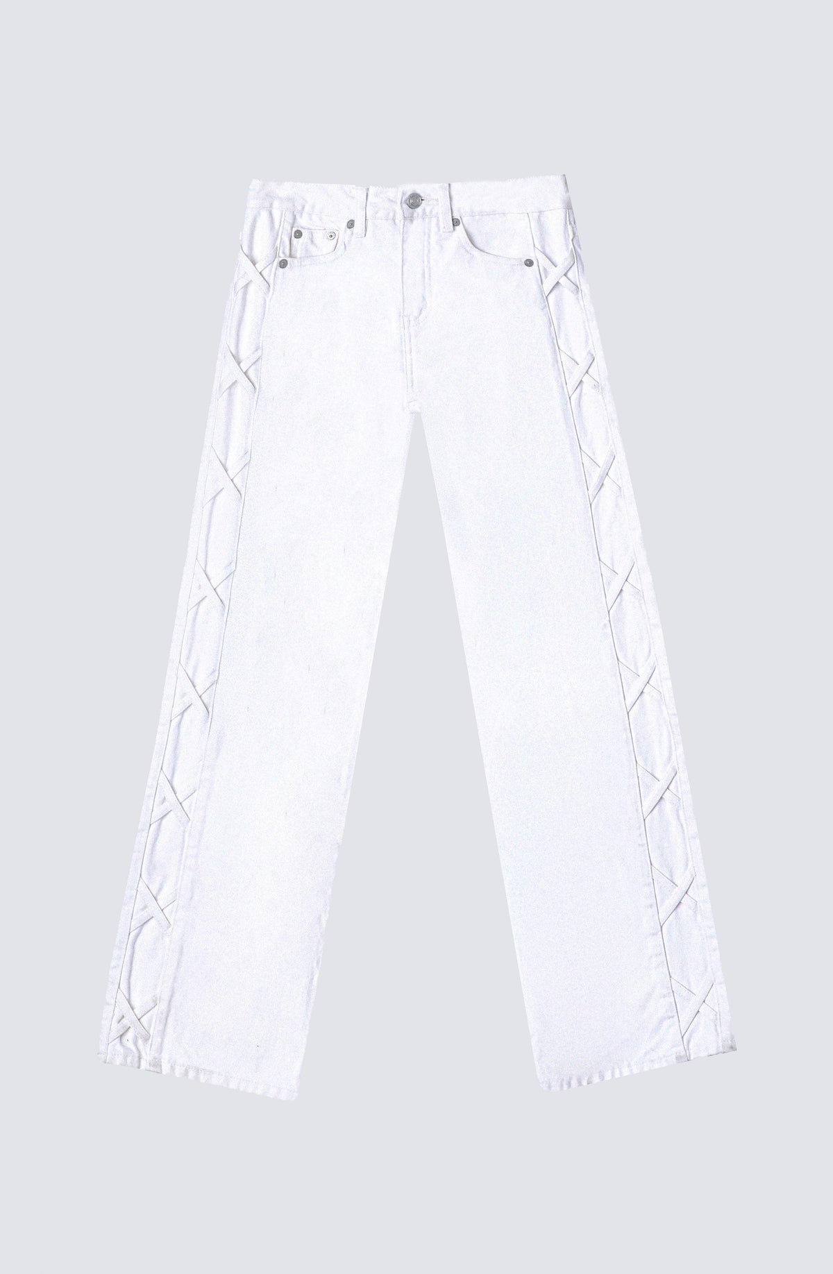 Pantalón Franja Lateral White