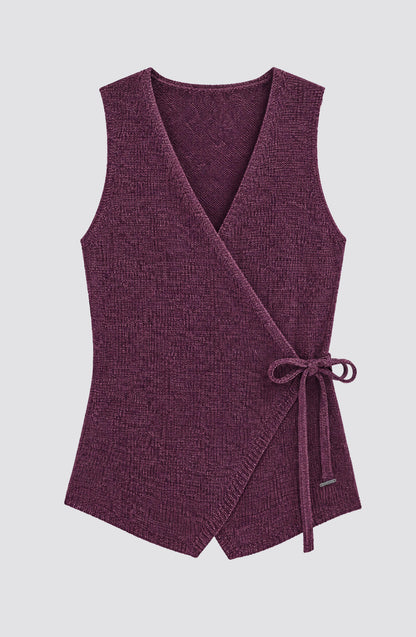 Vest Tejido Lazo Purple