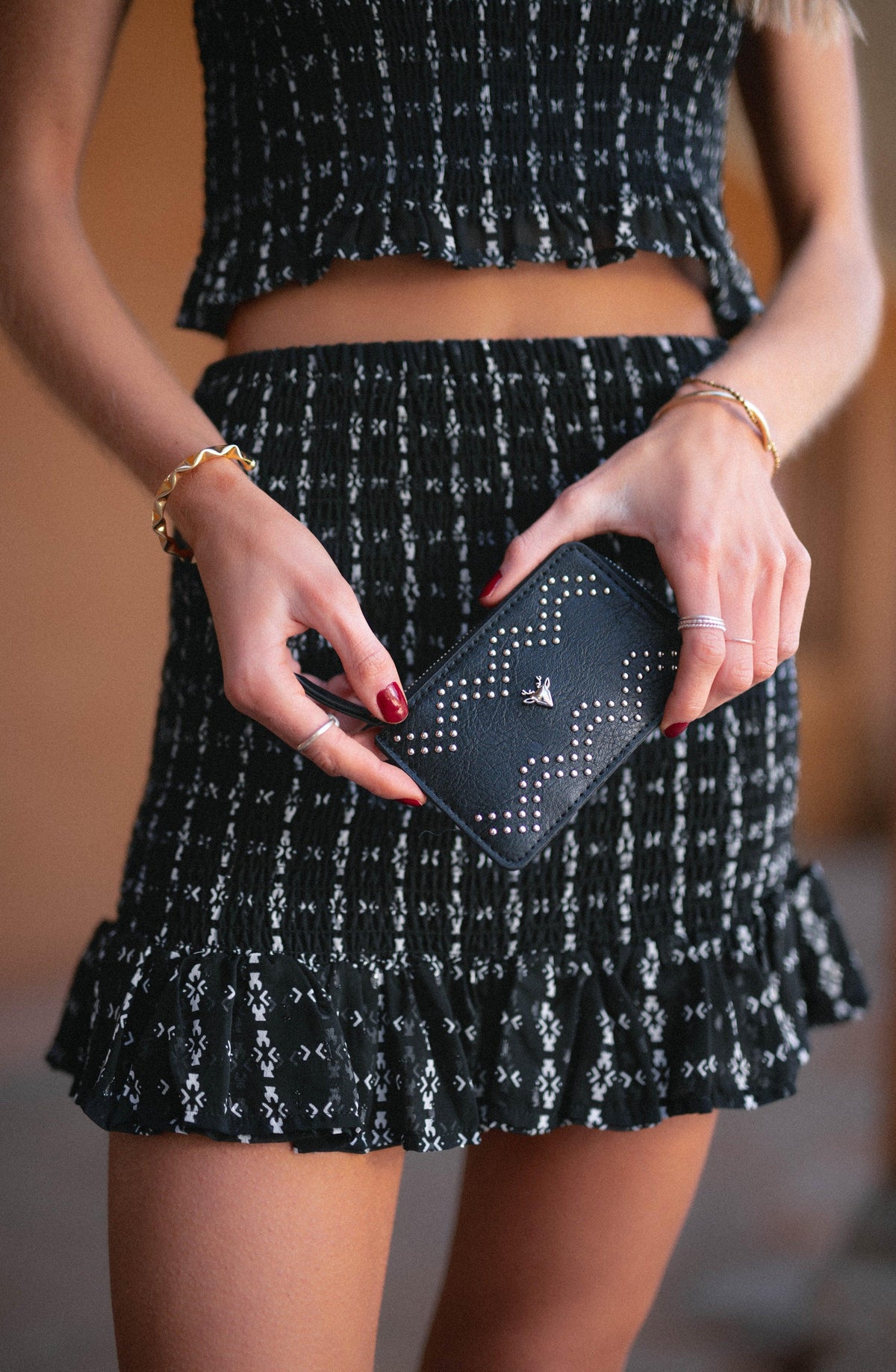Falda Panal Black
