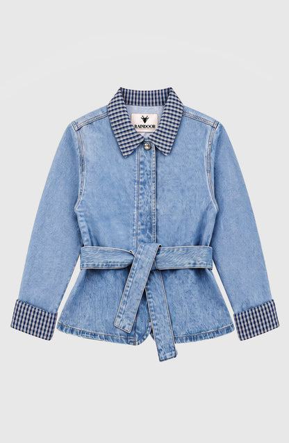 Chaqueta Detalle Print Blue