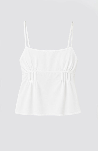 Top Escote Plisado White