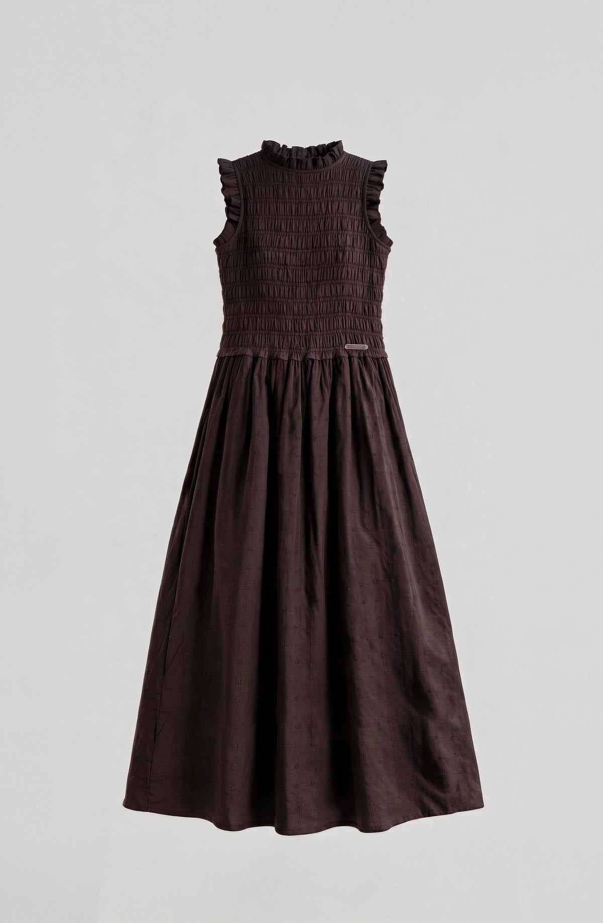 Vestido Panal Sin Manga Brown